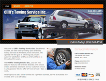 Tablet Screenshot of cliffstowingserviceinc.com